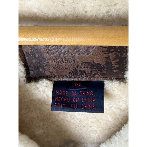 Vintage 1989 Ralph Lauren Shearling Sheepskin Vest Men’s Medium Brown Sherpa USA - Picture 3 of 5